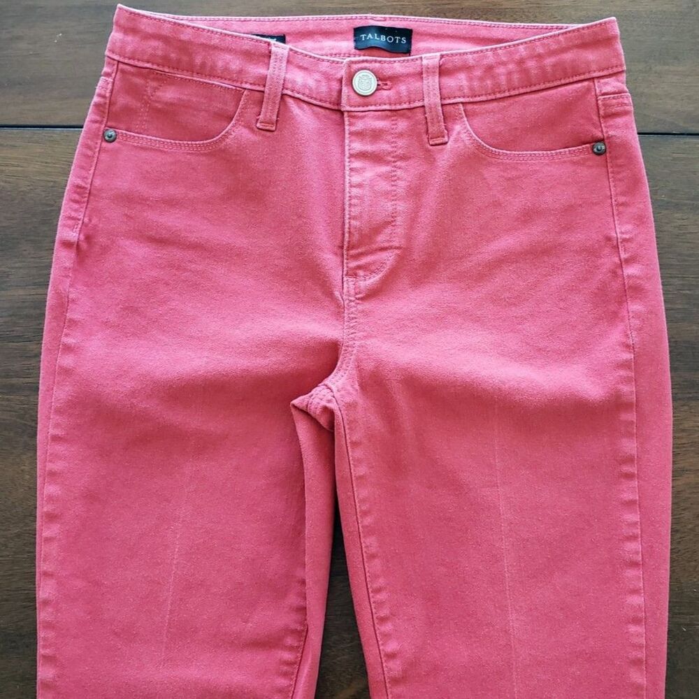 Talbot Flawless High-Waist Jegging Size 4 Slimming Skinny Tapered Leg Pink Coral - Picture 4 of 11